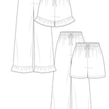 Rüschenhose PDF Schnittmuster Gr. 34-56 - Sewando