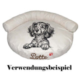 Stickdatei Dackel "Colette" - realistisch - FÜR HELLE STOFFE