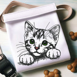 Stickdatei Katze Kätzchen getigert "Zora" - realistisch - FÜR HELLE STOFFE