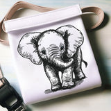 Stickdatei Elefant Baby "Rosy" - realistisch - FÜR HELLE STOFFE