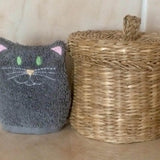 Katzen-Waschlappen Stickdatei ITH 10x10 Waschhandschuh Tiere - Sewando