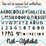 Das Näh-ALPHABET inklusive echter Schriftart und Plotter und Laser-Datei als SVG und DXF - Sewando