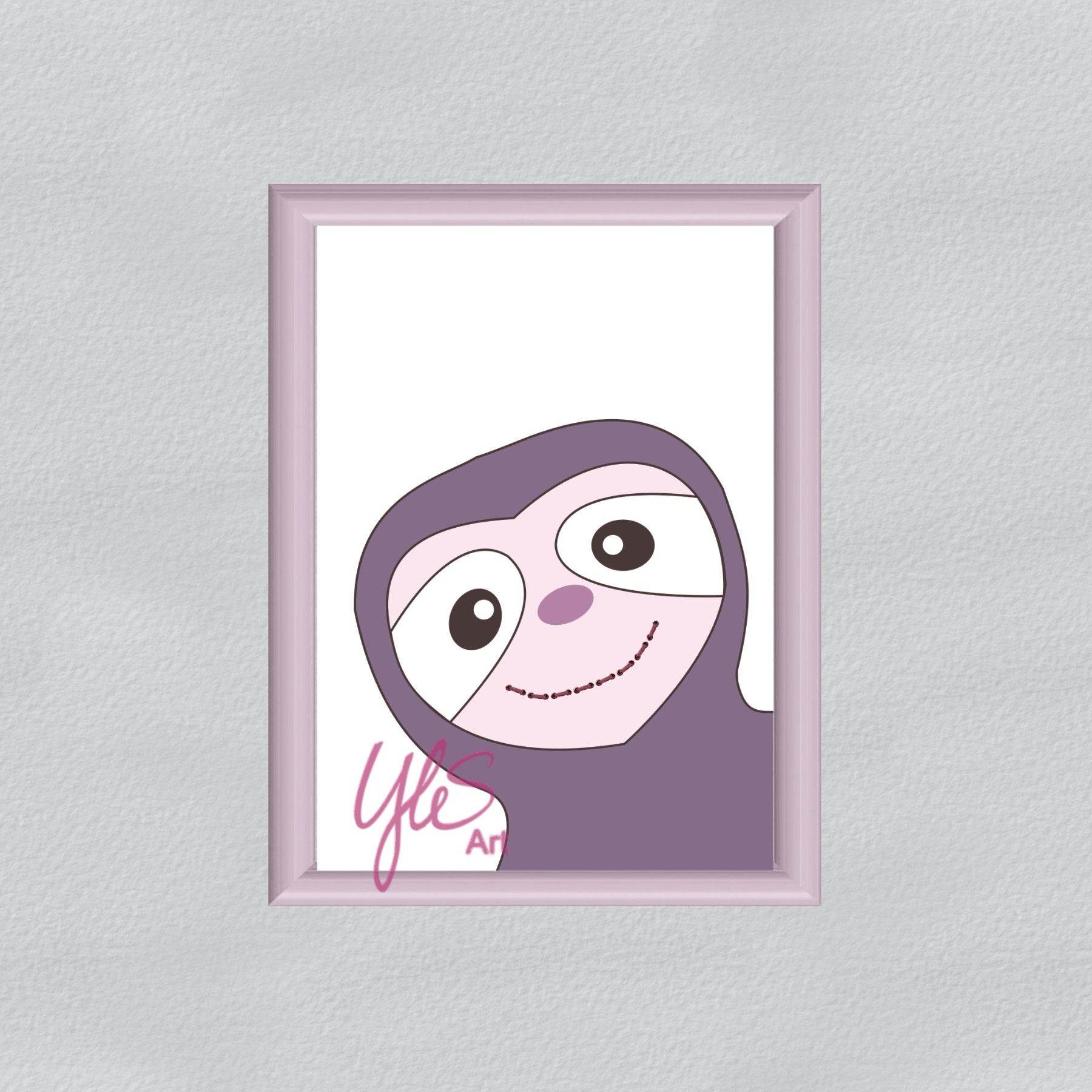 Faultier, Poster, druckbare Kunst, Foto, Kinderzimmer, Wand, Dekoration - Sewando