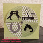 Horse Love Reiten Pferd Mega Deko SHADOW Plotter und Laser-Datei als SVG und DXF - Sewando