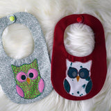 Stickdatei Latz Lätzchen Eule Applikation ITH ab 16x26, Baby, Eule, Applikation, Aufnäher - Sewando
