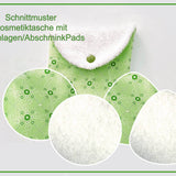 Schnittmuster/Nähanleitung Kosmetiktasche und Stilleinlagen/AbschminkPads - Sewando