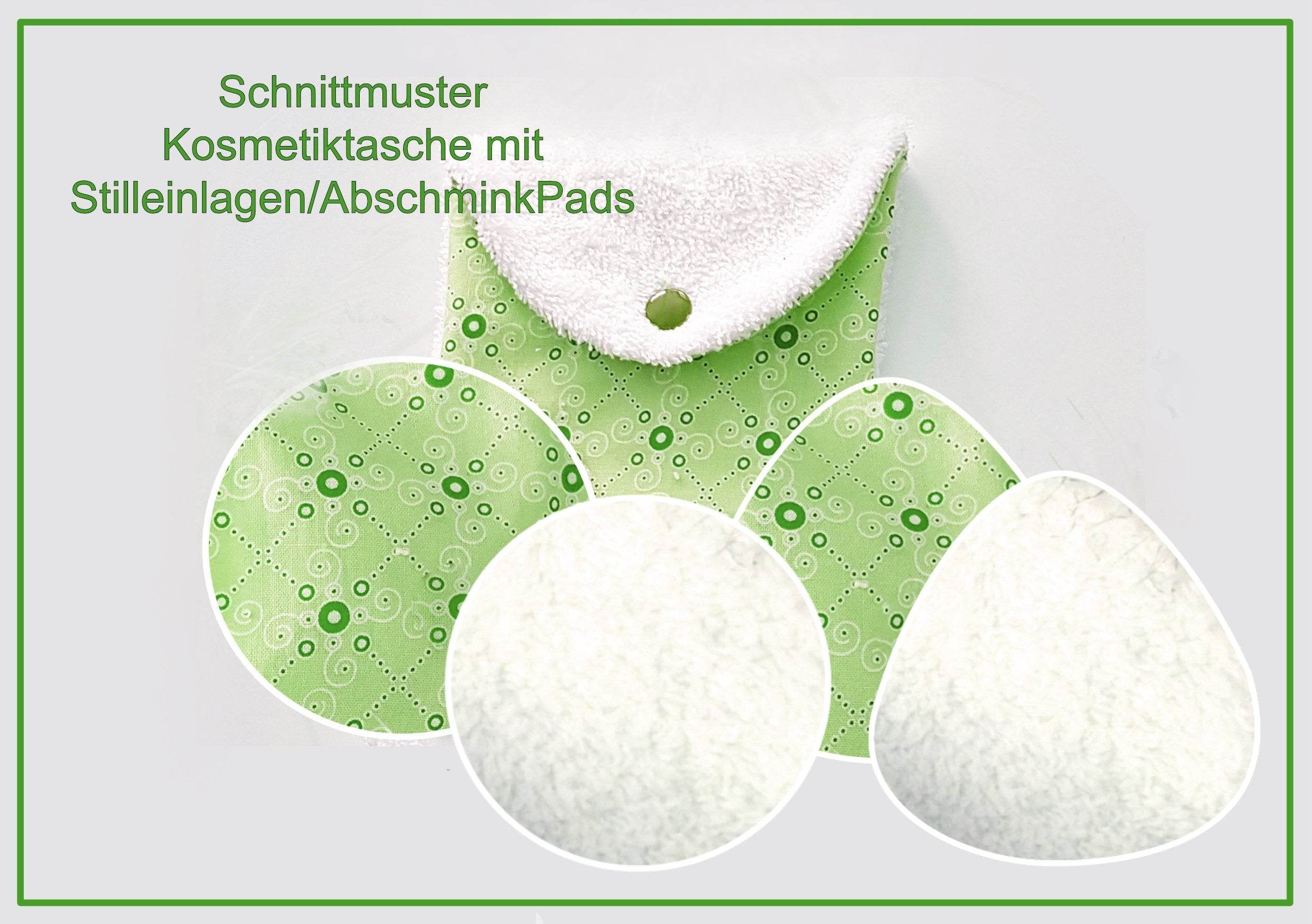 Schnittmuster/Nähanleitung Kosmetiktasche und Stilleinlagen/AbschminkPads - Sewando