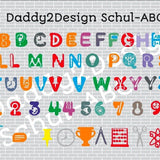 Das SCHUL-Alphabet zum selber gestalten 38 Buchstaben, Zahlen und Deko als Plotter und Laser-Datei als SVG und DXF und png zum drucken - Sewando