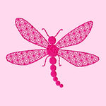 Stickdatei Libelle, Applikation, Lace - Sewando