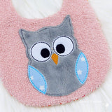 Stickdatei Latz Lätzchen Eule Applikation ITH ab 16x26, Baby, Eule, Applikation, Aufnäher - Sewando