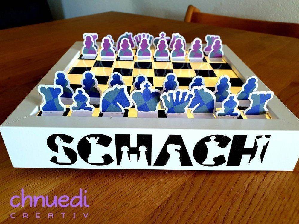 SCHACH MEGA DEKO, als svg, dxf Plotterdatei und png zum drucken - Sewando