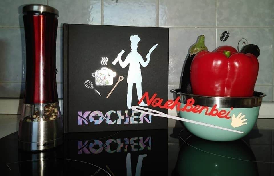 KOCHEN inkl. MEGA DEKO Trash/Splash für Küche, als svg, dxf Plottdatei Plotterdatei und png zum drucken - Sewando