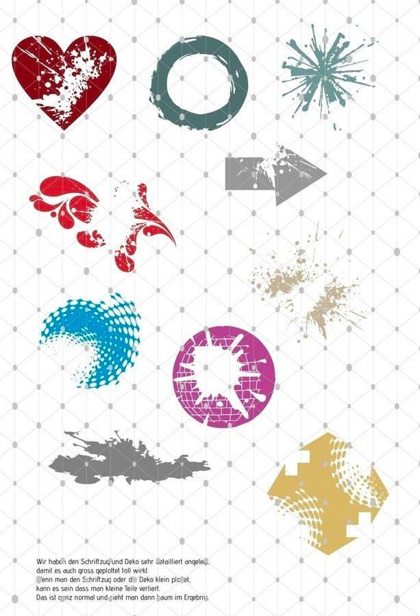 KOCHEN inkl. MEGA DEKO Trash/Splash für Küche, als svg, dxf Plottdatei Plotterdatei und png zum drucken - Sewando