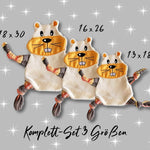 Stickdatei Hamster Kuscheltuch ITH in drei Größen, Baby, Schmusetuch, Kuscheltier - Sewando