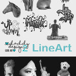 LineArt MegaPack 1 - 13 Dateien, Mega zu Plotten UND LASERN, Plotter und Laser-Datei als SVG und DXF - Sewando