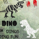 Dino Power Dinosaurier Mega-Deko über 20 Elemente & Bonus Trash und Splash, Plotter und Laser-Datei als SVG und DXF und png zum drucken - Sewando