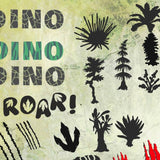 Dino Power Dinosaurier Mega-Deko über 20 Elemente & Bonus Trash und Splash, Plotter und Laser-Datei als SVG und DXF und png zum drucken - Sewando