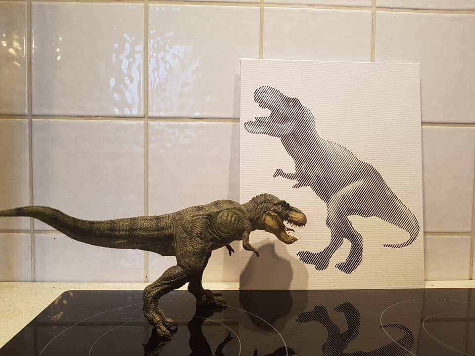 LINE-REX der 1 Folien Illusions Foto- Plotter und Laser-Datei als SVG und DXF - Sewando