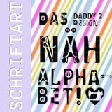 Das Näh-ALPHABET inklusive echter Schriftart und Plotter und Laser-Datei als SVG und DXF - Sewando