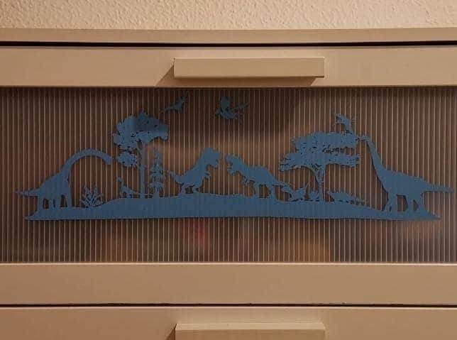 DINO MULTIPLOTT Deko Version (weniger detailliert zum besseren Schneiden), Plotter und Laser-Datei als SVG und DXF - Sewando