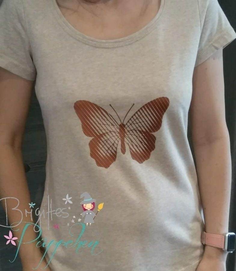 LINEART Schmetterling 1 Farbe / Folie Illusions Plotter und Laser-Datei als SVG und DXF - Sewando