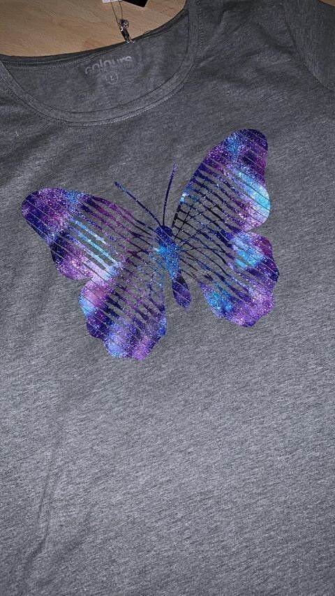 LINEART Schmetterling 1 Farbe / Folie Illusions Plotter und Laser-Datei als SVG und DXF - Sewando