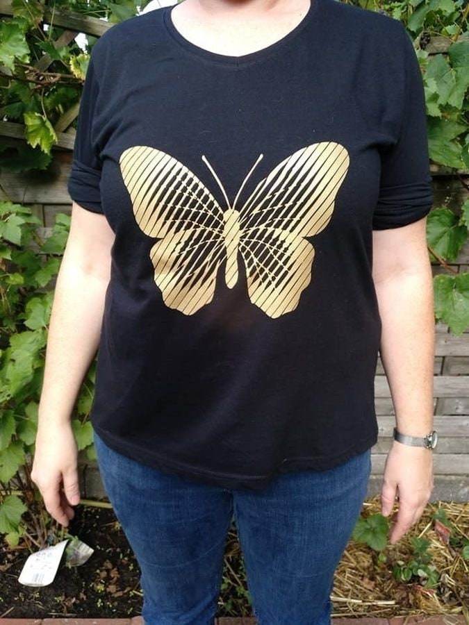 LINEART Schmetterling 1 Farbe / Folie Illusions Plotter und Laser-Datei als SVG und DXF - Sewando