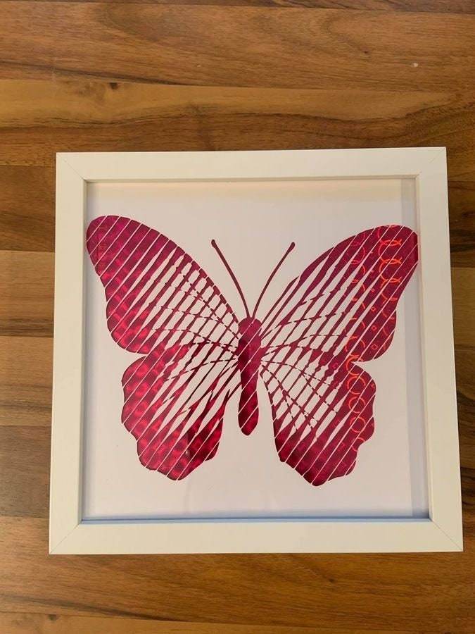 LINEART Schmetterling 1 Farbe / Folie Illusions Plotter und Laser-Datei als SVG und DXF - Sewando