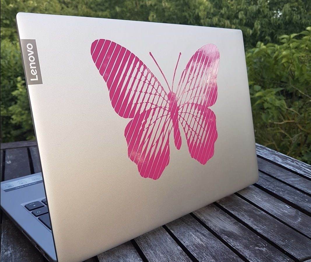 LINEART Schmetterling 1 Farbe / Folie Illusions Plotter und Laser-Datei als SVG und DXF - Sewando