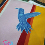 LINEART Kolibri 1 Farbe / Folie Illusions Plotter und Laser-Datei als SVG und DXF - Sewando