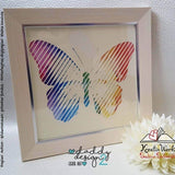 LINEART Schmetterling 1 Farbe / Folie Illusions Plotter und Laser-Datei als SVG und DXF - Sewando