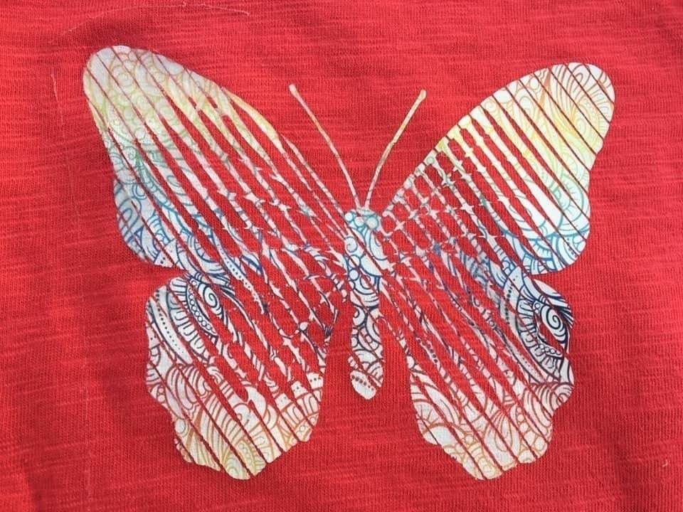 LINEART Schmetterling 1 Farbe / Folie Illusions Plotter und Laser-Datei als SVG und DXF - Sewando