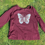 LINEART Schmetterling 1 Farbe / Folie Illusions Plotter und Laser-Datei als SVG und DXF - Sewando