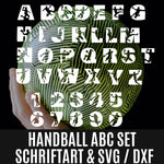HANDBALL ABC als Schriftart UND Plotterdatei svg und dxf - Sewando