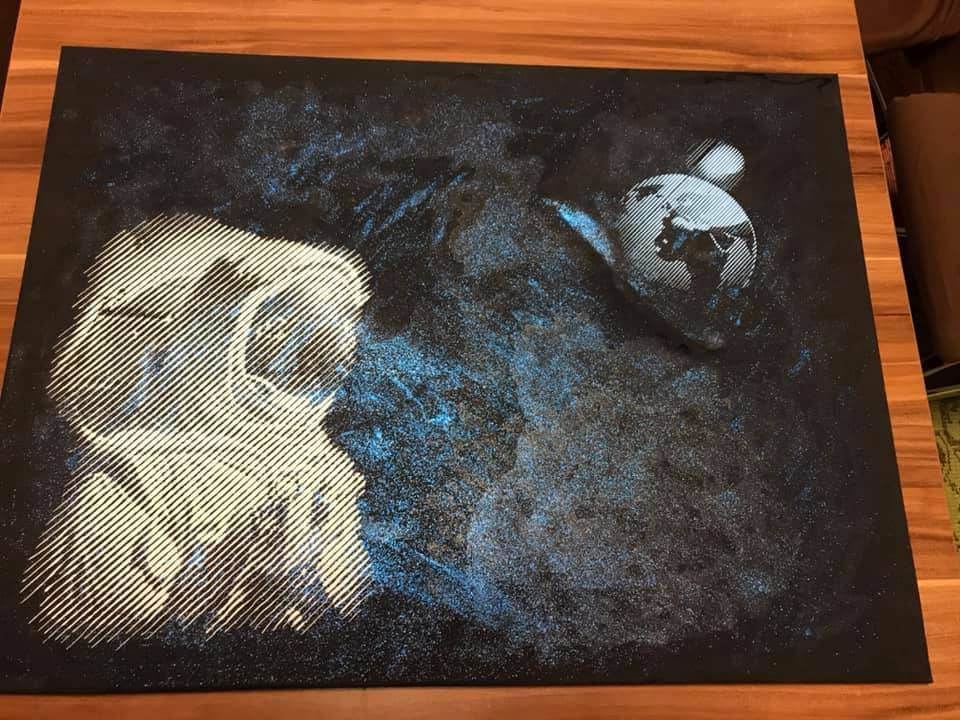 Plotterdatei SPACEMAN - der Astronaut- 1 Folien Illusions Foto-Plott - Sewando