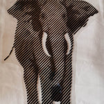 LINEART ELEFANT 1 Farbe / Folie Illusions Plotter und Laser-Datei als SVG und DXF - Sewando