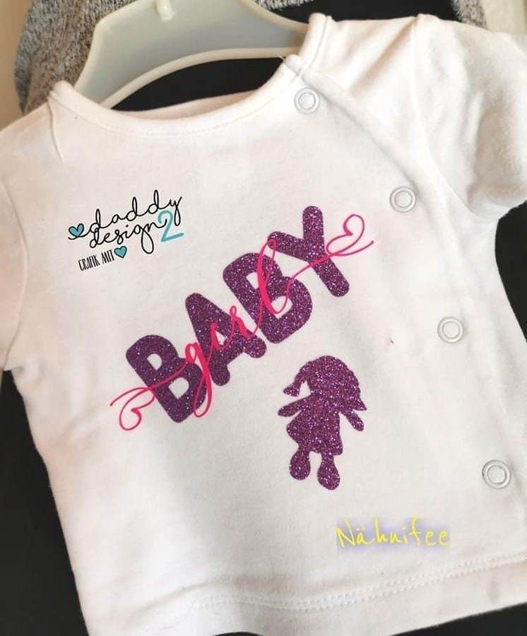 Baby Shadow Deko zur Geburt / Taufe, Plotter und Laser-Datei als SVG und DXF - Sewando