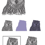 Plotterdatei LINEART EULE 3 Versionen inkl Offset Version / 1 Farbe / Folie Illusions - Sewando