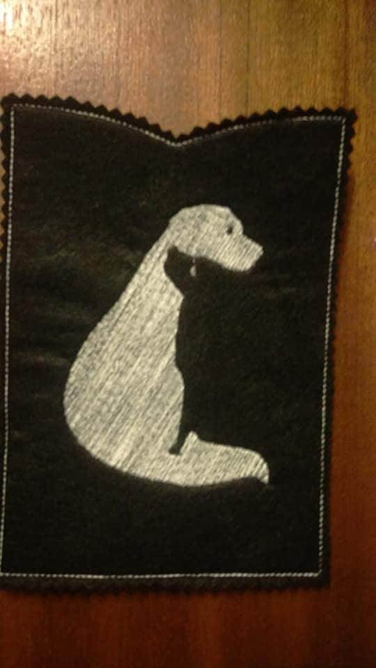 Schatten-Illusions-Stickdatei - Hunde Liebe 1 - 10x10 18x13, Stickdatei - Sewando