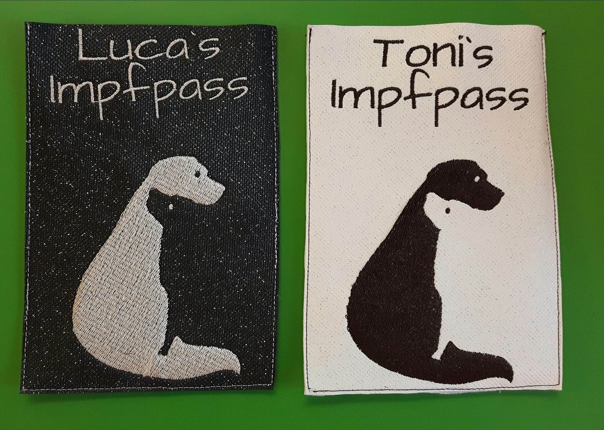 Schatten-Illusions-Stickdatei - Hunde Liebe 1 - 10x10 18x13, Stickdatei - Sewando