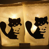 Schatten-Stickdatei - Waschbaer-Fuchs-Katzen - 10x10 18x13, - Sewando