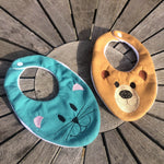 Kinder-Halstuch Stickdatei ITH 16x26 Tuch Herbst Schal Katze Bär Baby - Sewando