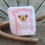 Lama-Waschlappen Stickdatei ITH 10x10 Waschhandschuh Alpaka Tiere - Sewando