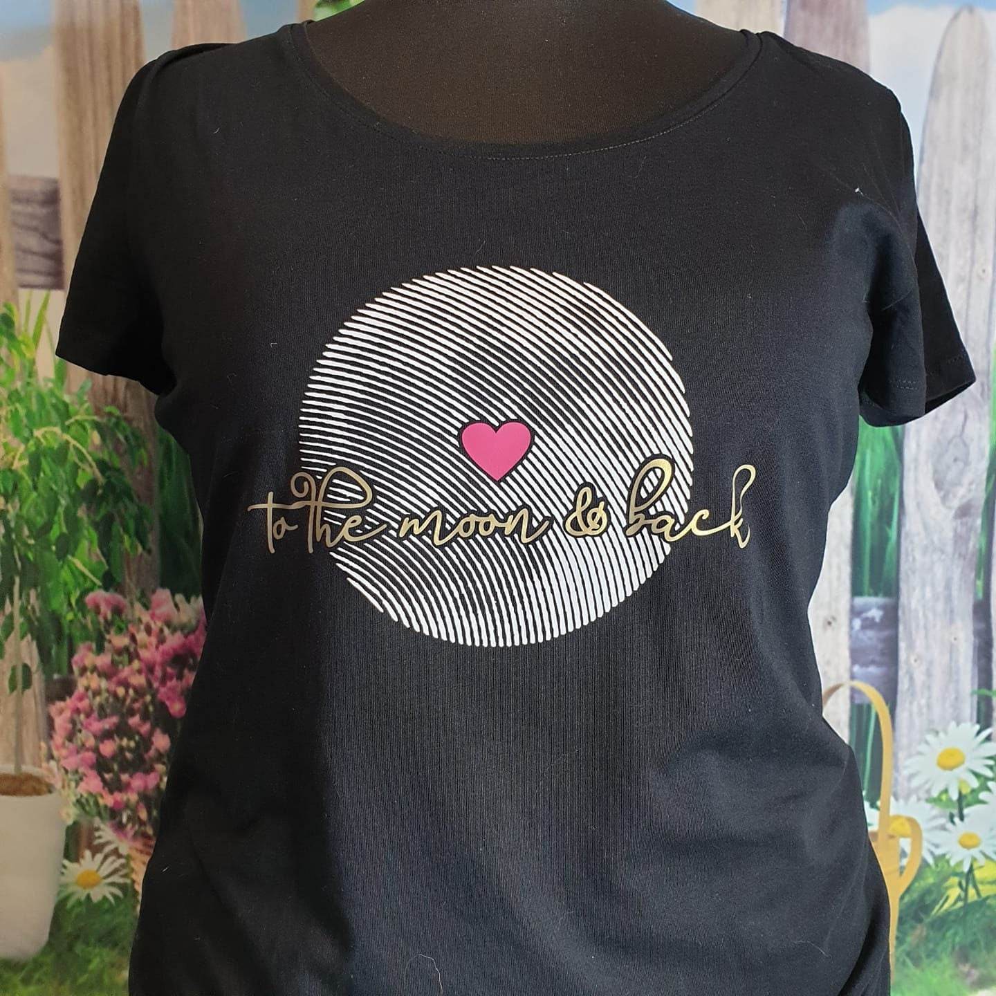 Plotterdatei MOND LineART - bis zum Mond und zurück - inkl Schriftzug und Template - Sewando