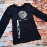 MOND LineART - bis zum Mond und zurück - KinderVersion, Plotter und Laser-Datei als SVG und DXF - Sewando