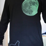 MOND LineART - bis zum Mond und zurück -Wolf, Spruch, Rakete Plotterdatei, Laserdatei - Sewando