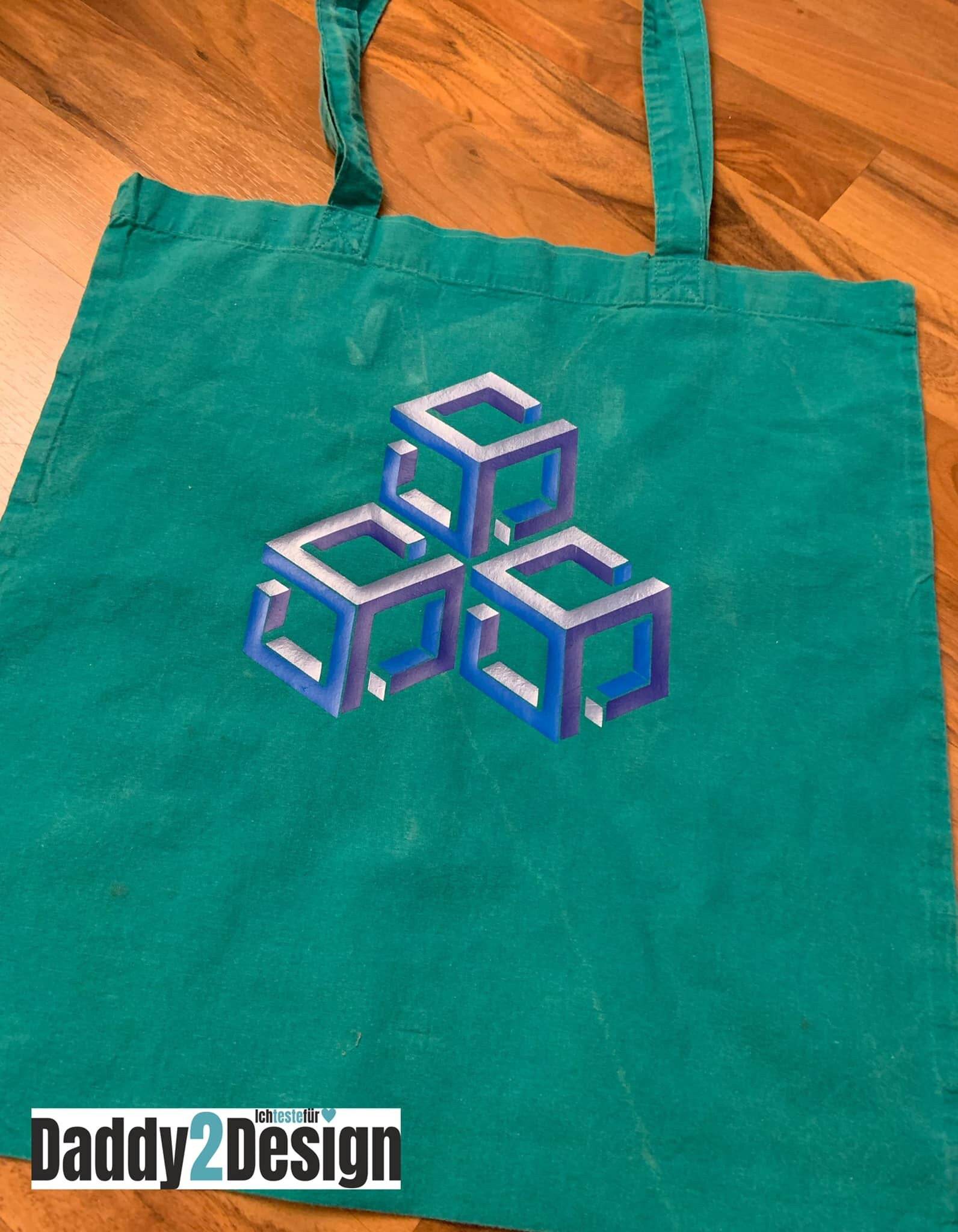 Geo Würfel - Illusions-Plott, Plotter und Laser-Datei als SVG und DXF - Sewando