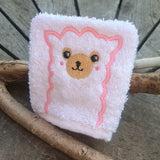 Lama-Waschlappen Stickdatei ITH 10x10 Waschhandschuh Alpaka Tiere - Sewando