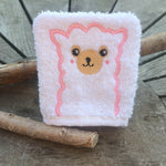 Lama-Waschlappen Stickdatei ITH 10x10 Waschhandschuh Alpaka Tiere - Sewando