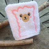 Lama-Waschlappen Stickdatei ITH 10x10 Waschhandschuh Alpaka Tiere - Sewando